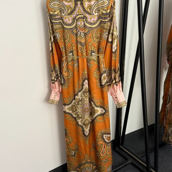 Zimmermann new tie waist long sleeve shirt dress - Picture 6 of 9